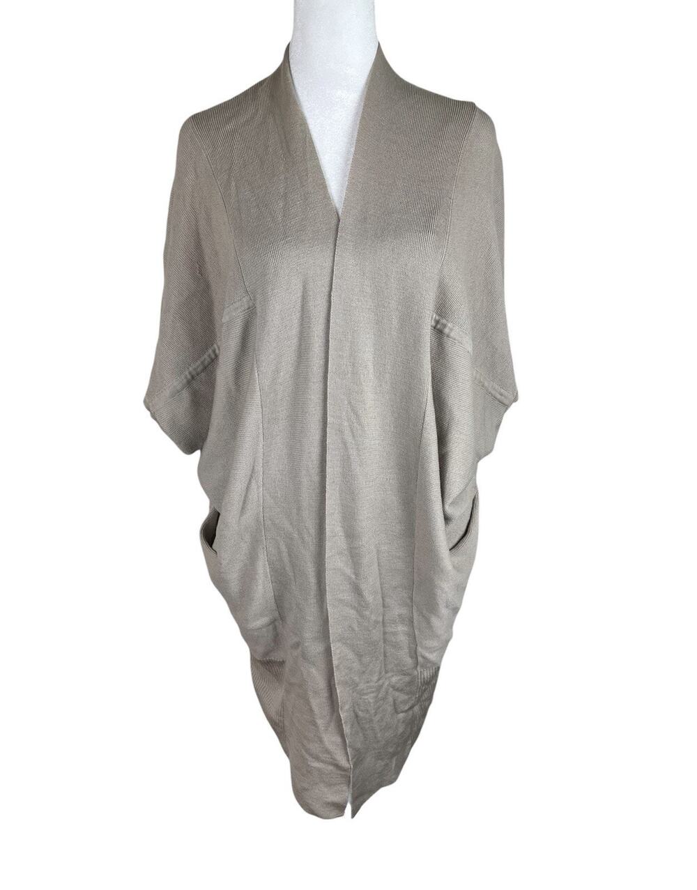 The Reset R Label Wool Open Front Cardigan Sweater Minimalist Capsule Large/XL
